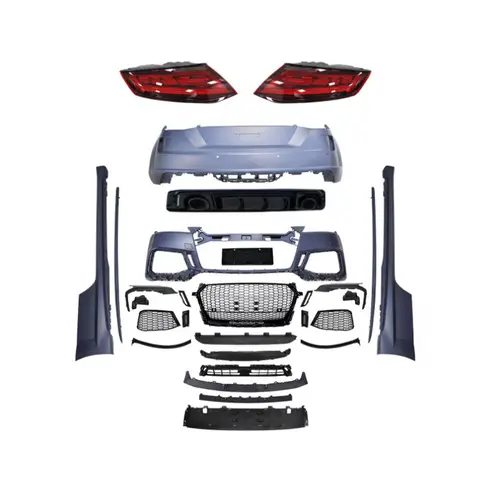 Damei TT TTS 2015-2017 Upgrade 2023 TTRS Style BodyKit Side Skirts Front Lip Diffuser Grille LED Taillights Bumper Body Kits For
