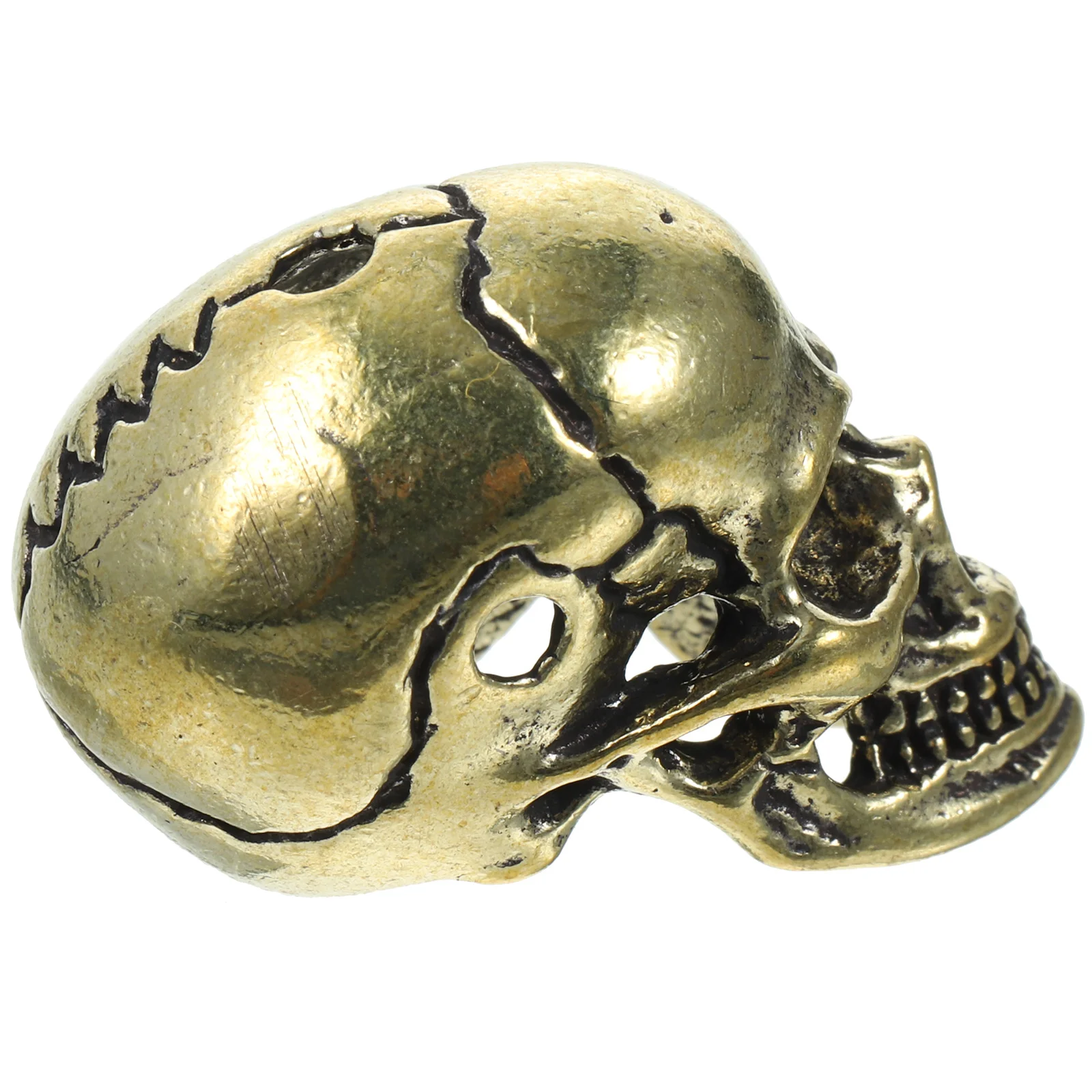 Ciondolo portachiavi con teschio, ciondolo in ottone per borsa, chiavi dell'auto, ornamento fai da te, piccola chiave in ottone, accessorio da appendere