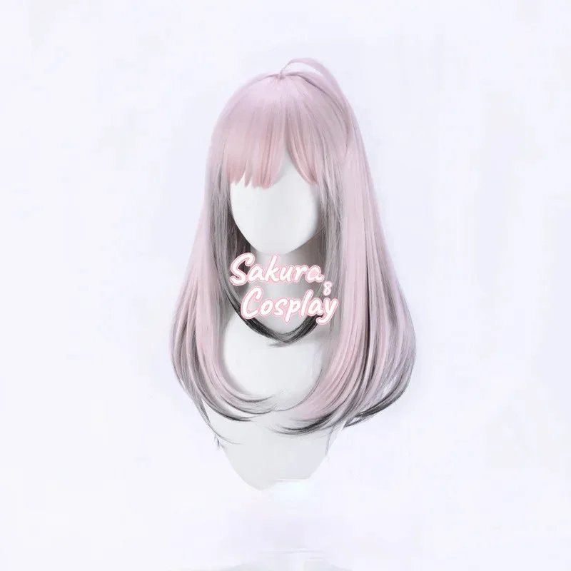 25cosvtuber sukoya kana youtuber cosplay rosa preto gradiente resistente ao calor cabelo sintético halloween carnaval festa + peruca grátis c