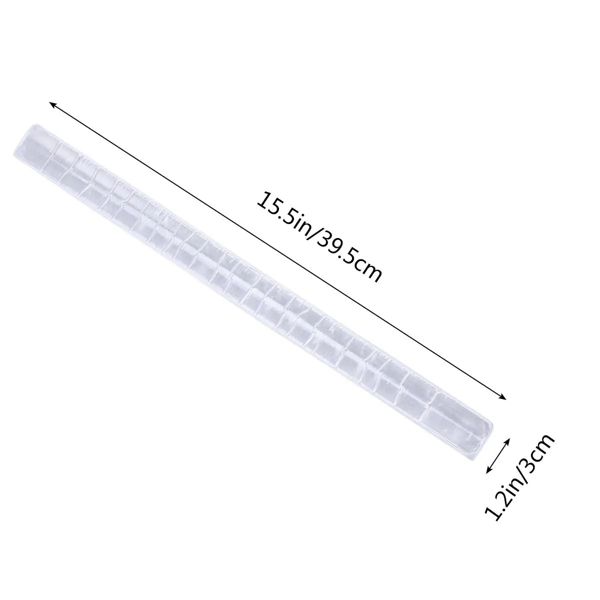 

2pc Reflective Belt Night Riding Running Strip Safety Tape Silver Durable Polyester Outdoor Camping Hiking Gear