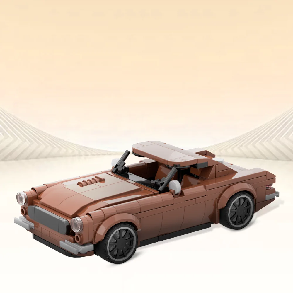 Gobricks MOC クラシックスポーツカーボルボ P1800 モデルビルディングブロック市レトロ車 Diy レンガのおもちゃ子供の誕生日クリスマスギフト