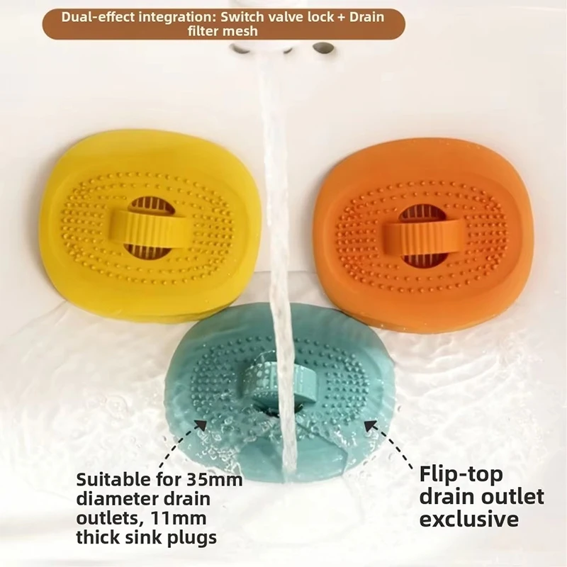 

Hot sale Silicone Sink Drain Stopper Anti Clogging Non Slip Drain Hair Catcher Oval Kitchen Sink Filter Cover Drain Accessories