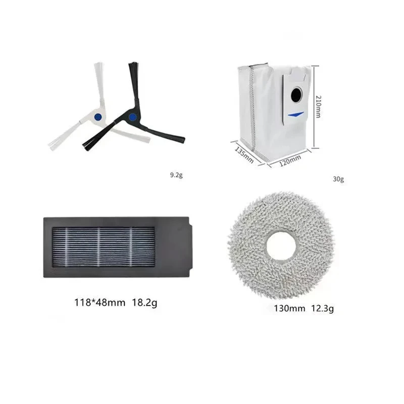 For Ecovacs Deebot X2 omni / X2 Pro / X2 Robot Vacuum Accessories Roller Main Side Brush Hepa Filter Mop Cloth Dust Bag Parts