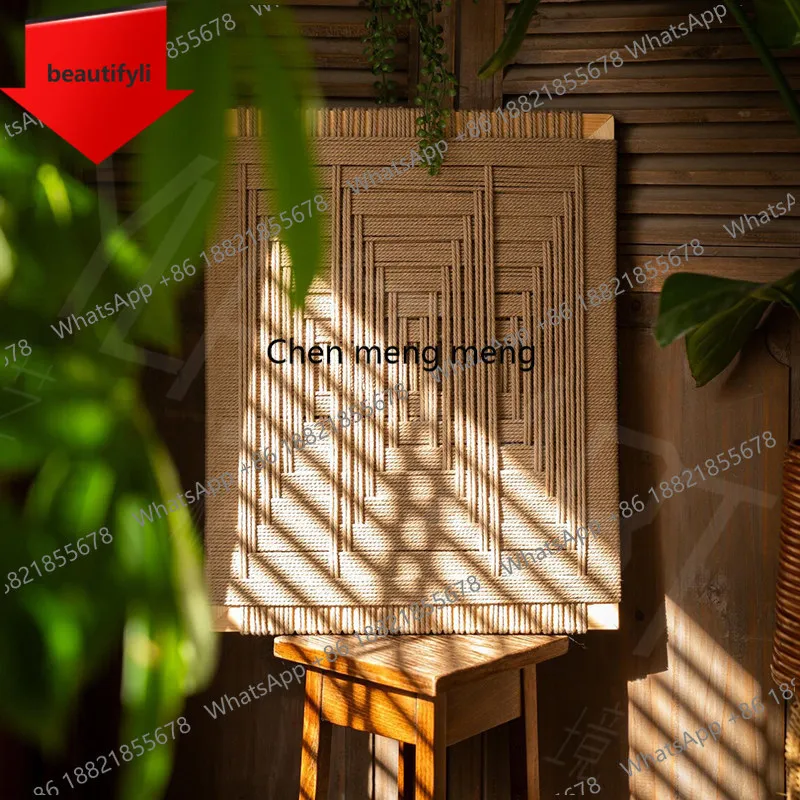 A50 three-dimensional handmade rope art weaving hanging paintings into the entrance of the door high-end wall decoration