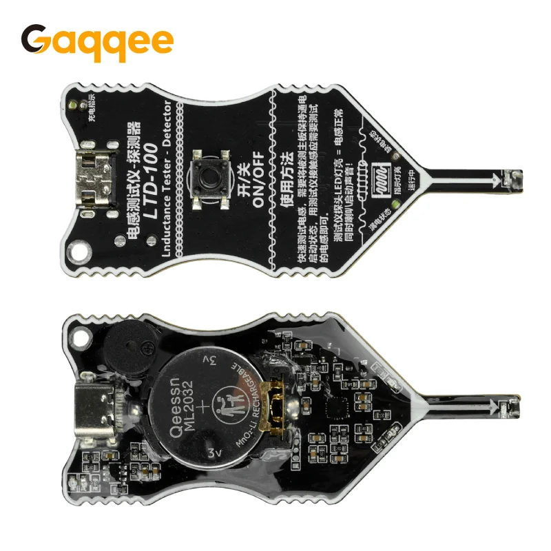 

LTD-100 Inductance Tester Type C USB Rechargeable Motherboard Coil Detector with Blue Light and Buzzer Alert for Phone Repair