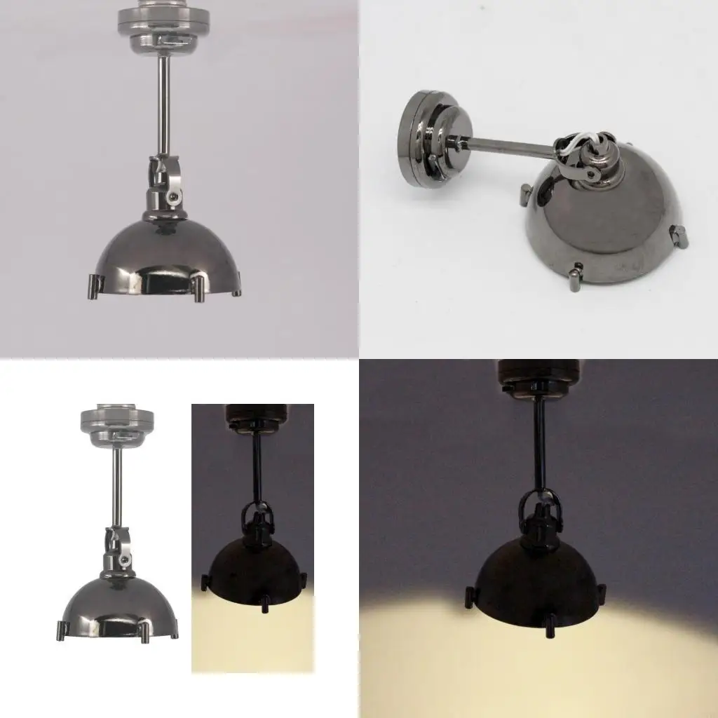 97BC 1:12 Nhà Búp Bê Trần Phòng Khách Đèn Chùm Kid LED Ốp Trần Đồ Chơi Nội Thất Ốp Trần Nhà Búp Bê Phụ Kiện