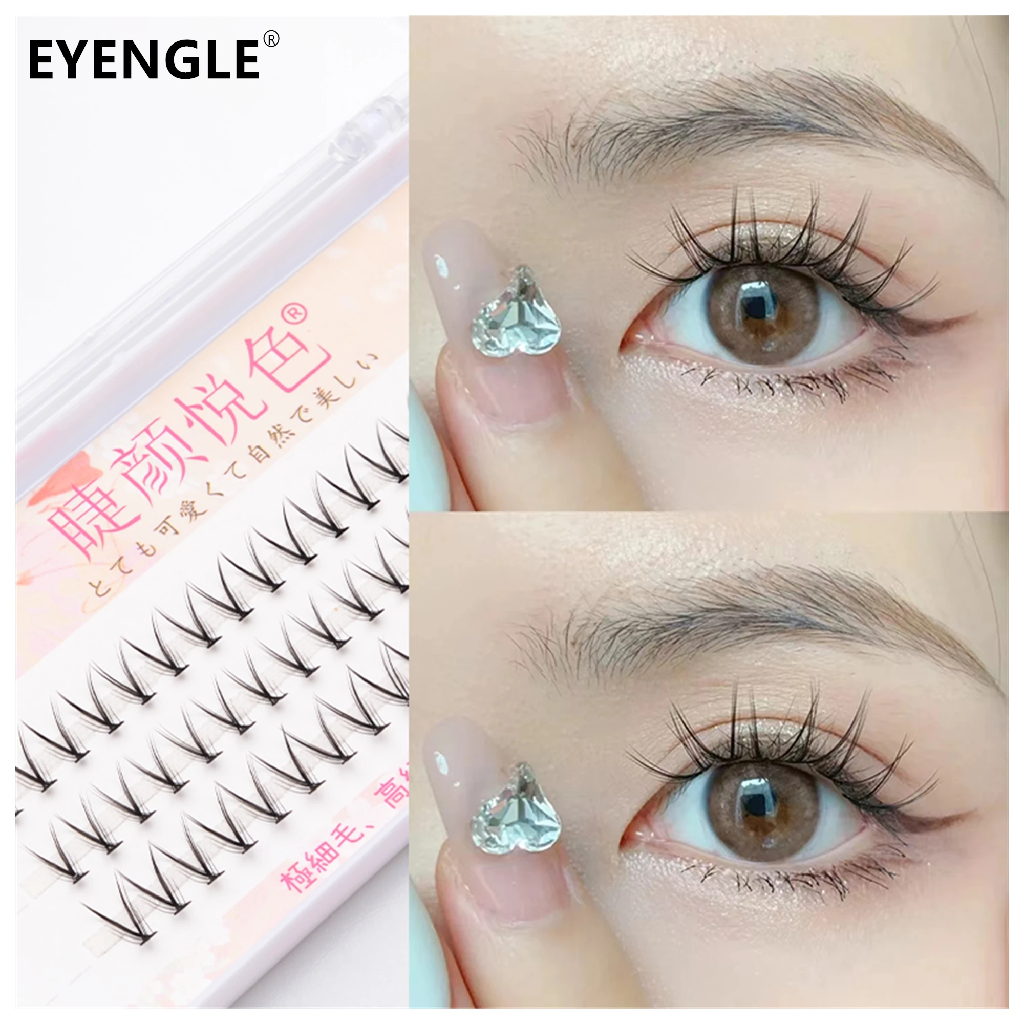 V6 Eyeslashes Extension Personal Lashes Professional Makeup Individual Cluster EyeLash Grafting Fake Eye Lashes False Eyelashes