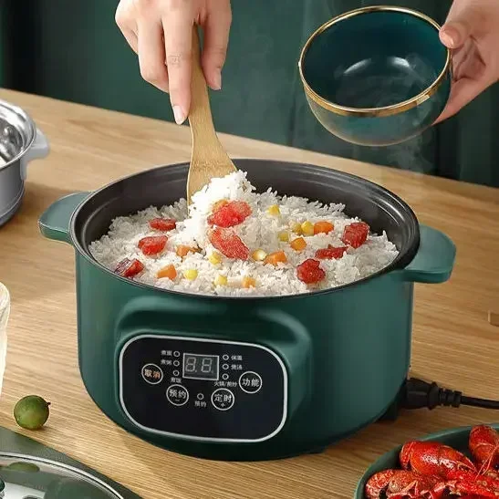 Electric cooking pot household multi-function rice cooking pot electric hot pot electric frying pot dormitory small electric pot