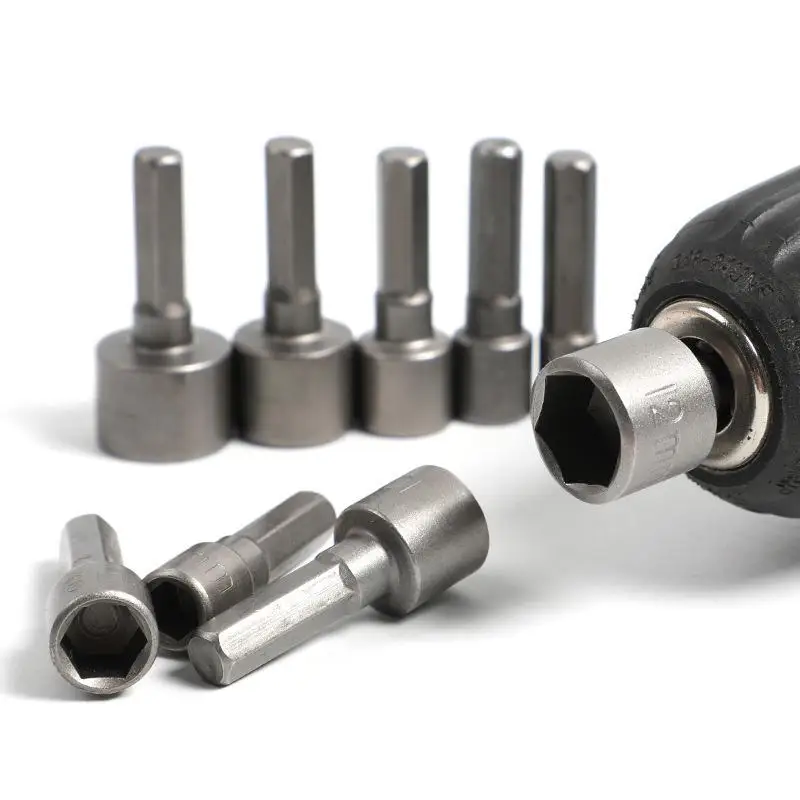 9/14PCS Inner Hex Wrench Extension Rod Set, Hex Handle Socket Kit for Pneumatic Screwdriver