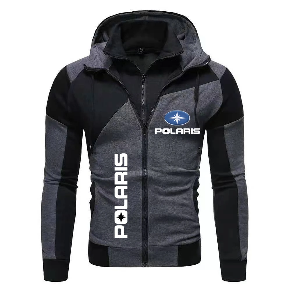 2024 Spring New POLARIS All Terrain Vehicle Men\'s Double layered Double Zipper Jacket Outdoor Multi functional Windproof Jacket