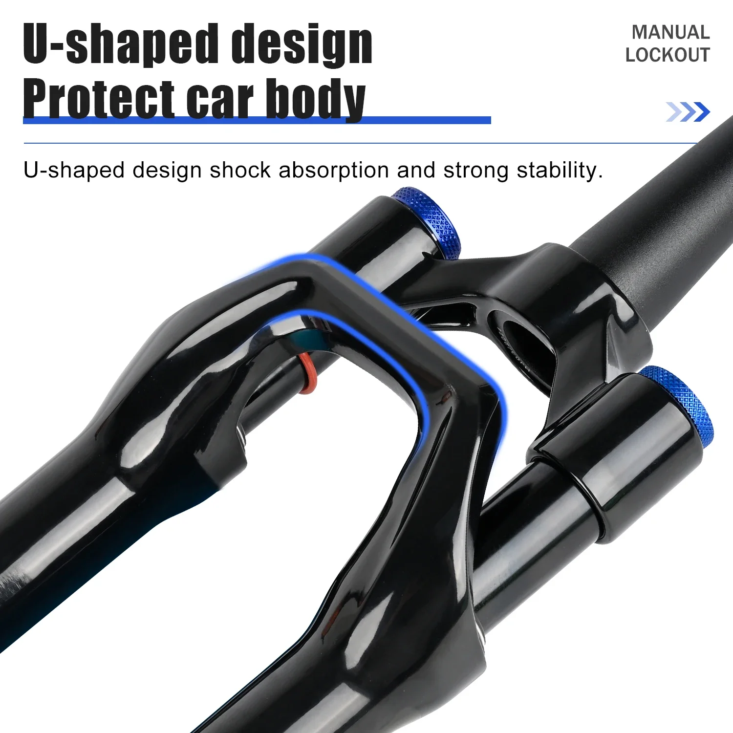 Nanlio 700C Suspension Fork 45mm Offset 60mm Travel Gravel Bicycle Fork Tapered 100*12mm Thru Axle Disc Road Bike Fork Cycling