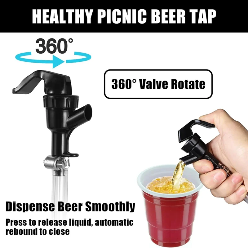 5 FT Ball Lock Beer Line Assembly Kit,Tubing Ball Lock Quick Disconnect For Cornelius Keg Beer Dispenser Soda Durable-AT64
