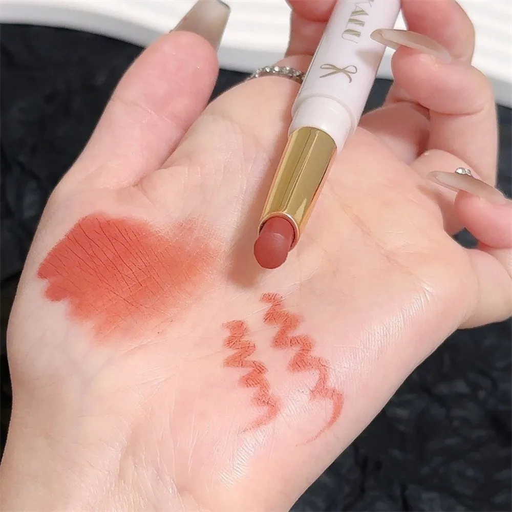 Regali Matita per labbra a doppia estremità Rossetto opaco idratante non trasferibile a lunga durata Rossetto opaco morbido impermeabile