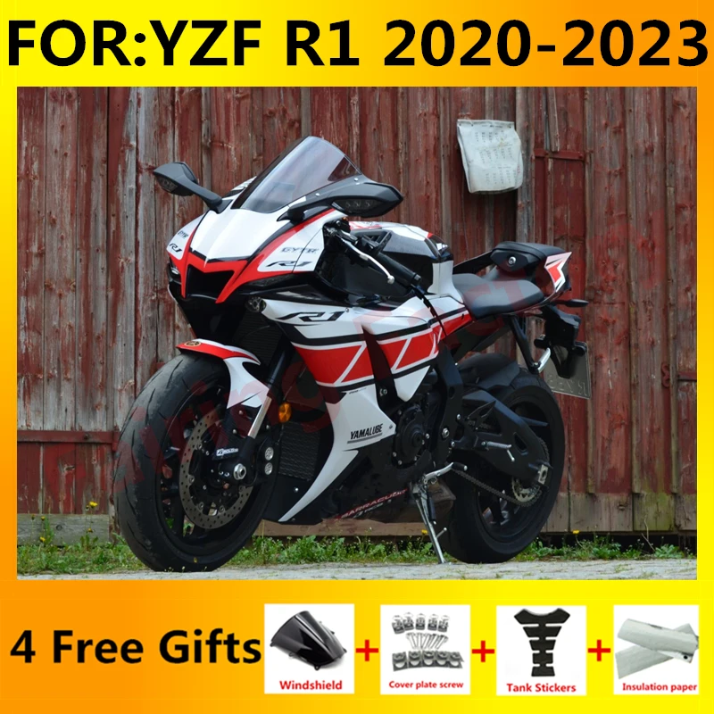 

NEW ABS Motorcycle Injection full Fairing Kit fit For YZF R1 YFZ-R1 R1M 2020 2021 2022 2023 Bodywork Fairings kits red white