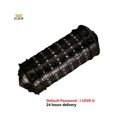 The Da Vinci Code Metal Cryptex Locks Toys for Wedding Gifts Valentine's Day Gift Letter Rings Password Escape Chamber Props