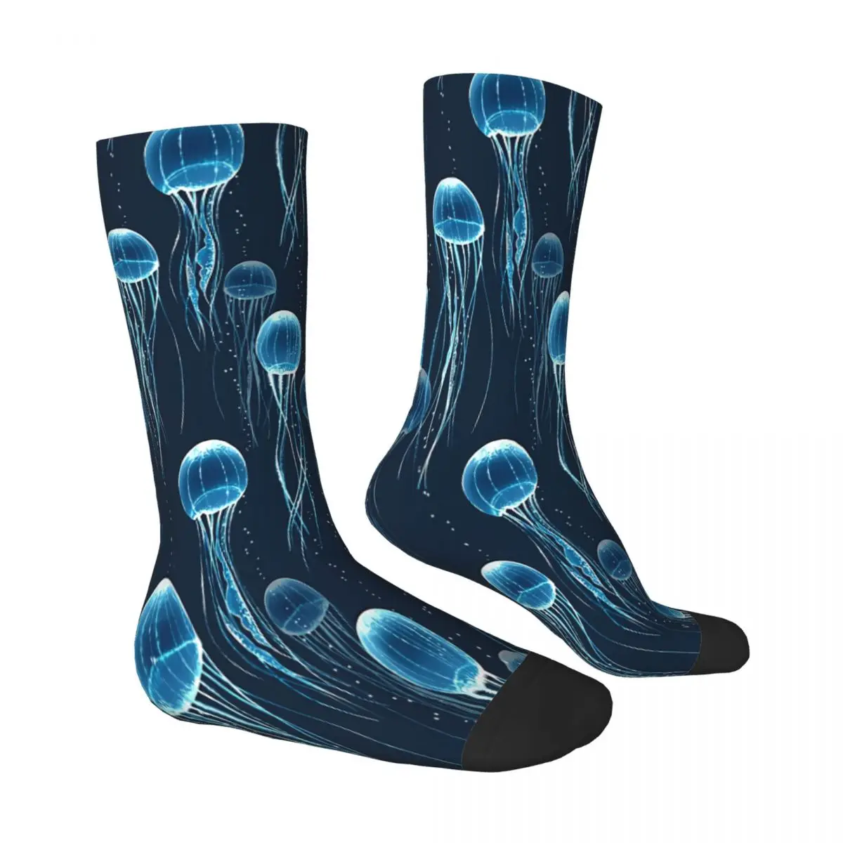 Glowing Jellyfish Marine Life Socks Male Mens Women Summer Stockings Printed