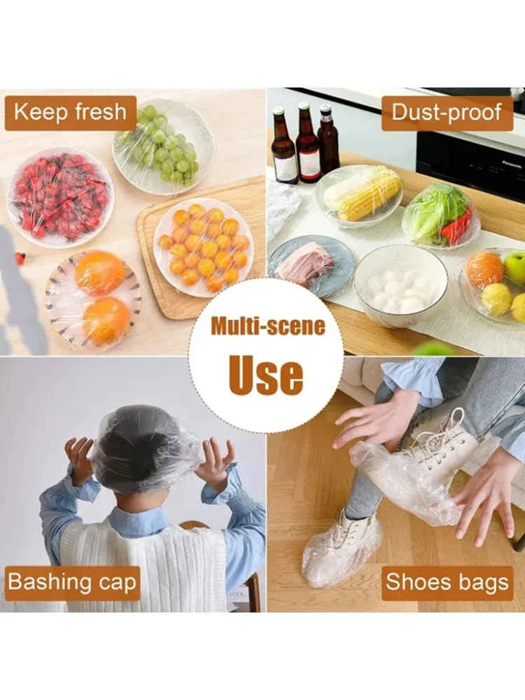 

Women's Disposable Shower Cap, Plastic Waterproof Head Cover, Pink Spa Salon, Hotel Hair Dye, Elastic Hair Cap, 20 Pieces/set