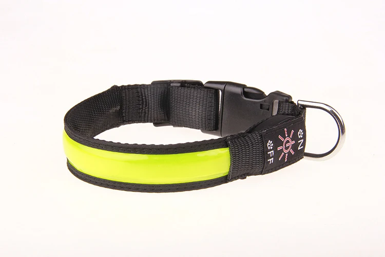 Pinkycolor USB Lade LED Hund Kragen Leucht Licht Nacht Sicherheit Reflektierende Leder Glühenden Kragen Für Hunde Haustiere Wiederaufladbare – Detail 5