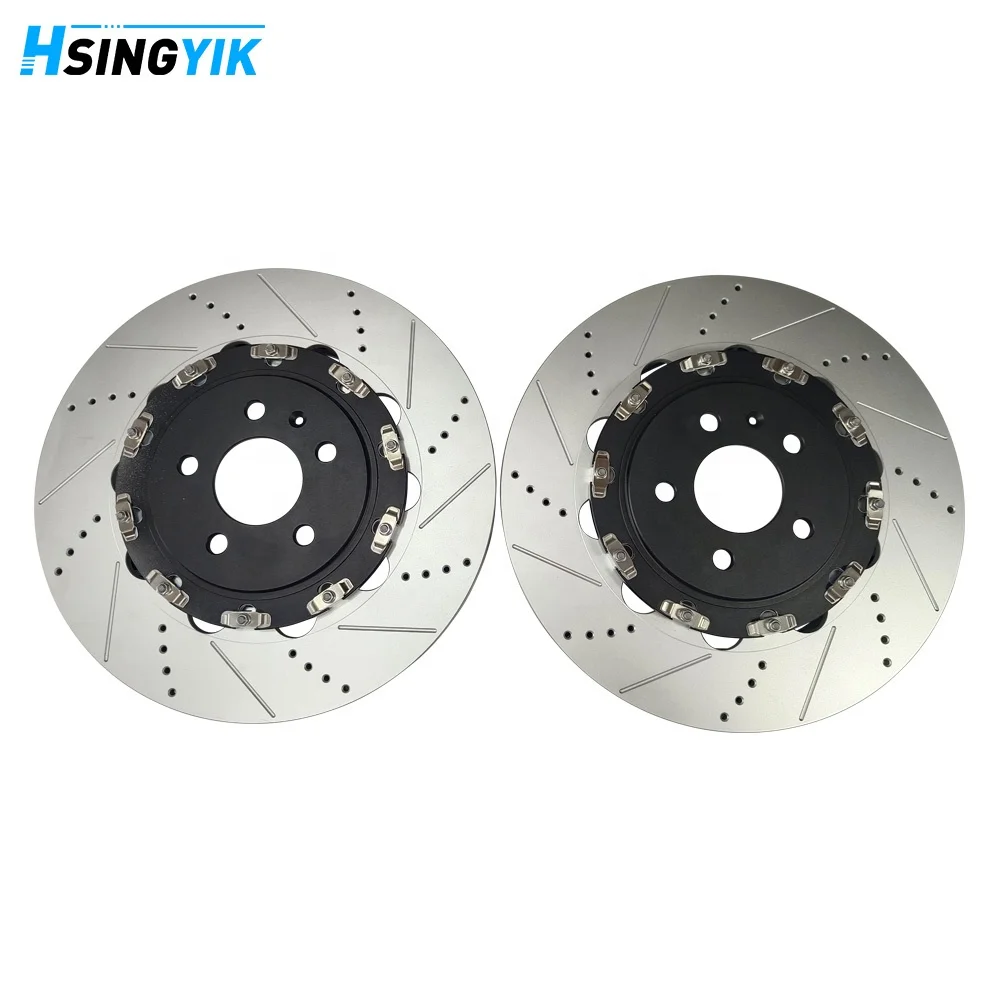 2 Piece Rotors Floating Break Disk Brake Disc For Audi S3 S7 Rs4