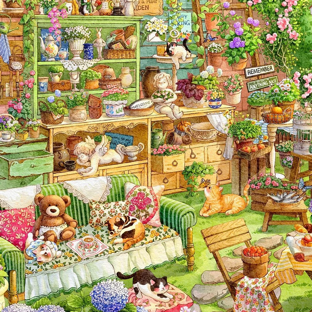 Kawaii Seaside Courtyard&Punk Instrument Shop 3D Miniature Scene Stickers DIY Handmade Stacking Fun Stress Relief Sticker
