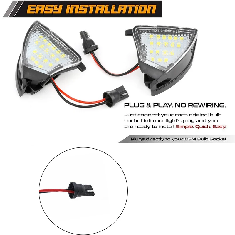 2 Stuks Canbus Led Onder Zijspiegel Verlichting Plas Lampen Voor Vw Sharan Eos Golf 5 Plus Variant Konijn Passat B6 Jetta Skoda Prachtig