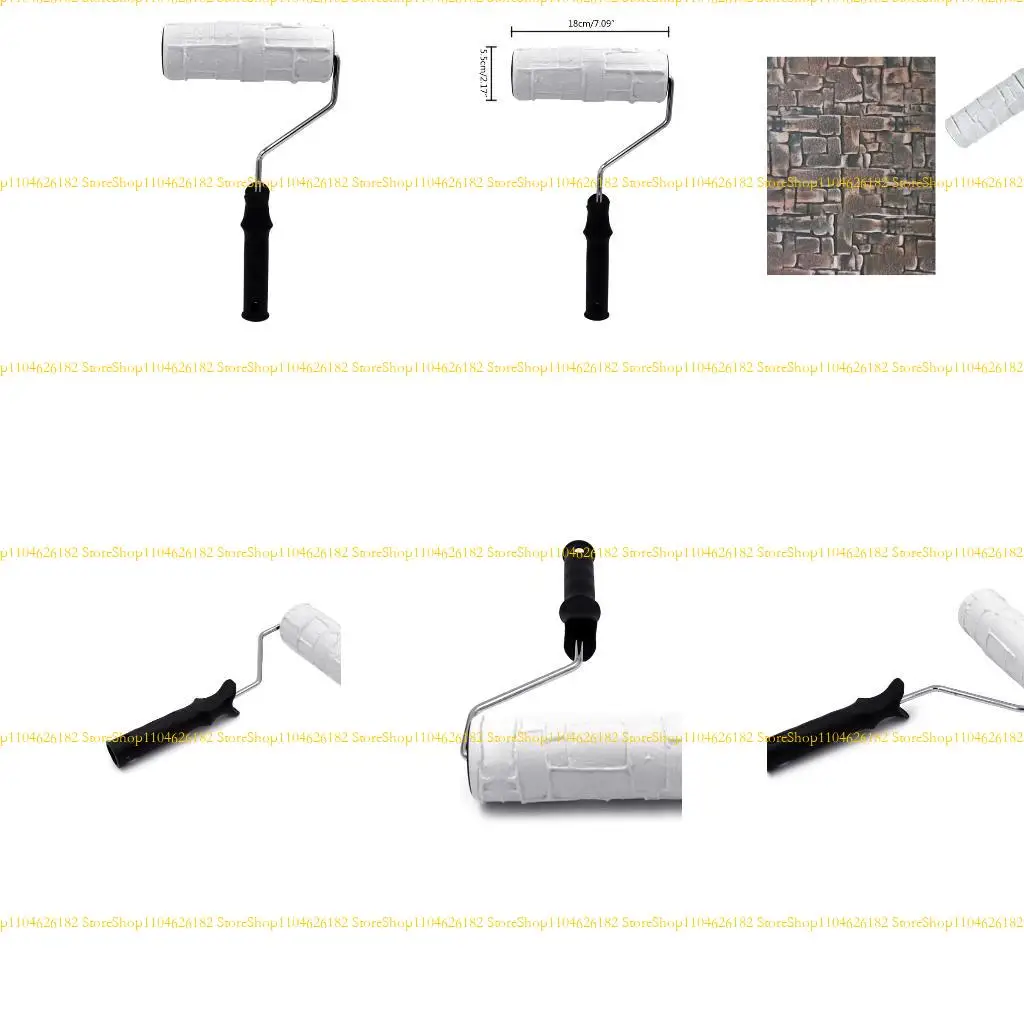 

Q2Q4 Paint Embossing Roller Art Brush Brick Roller for Wall Paint Rolling Flower Roll