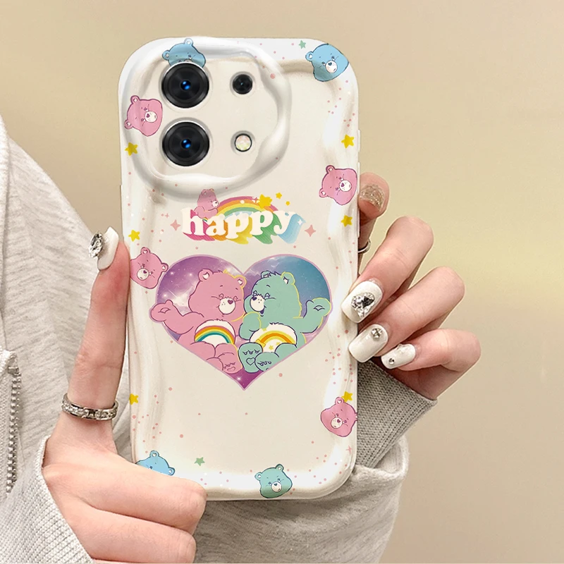 Cute Cartoon Care Bears Phone Case For Redmi Note 13 12 11 ProPlus 10 9 Pro 14C 13C 12C 11S 10A K70 Shockproof Transparent Cover