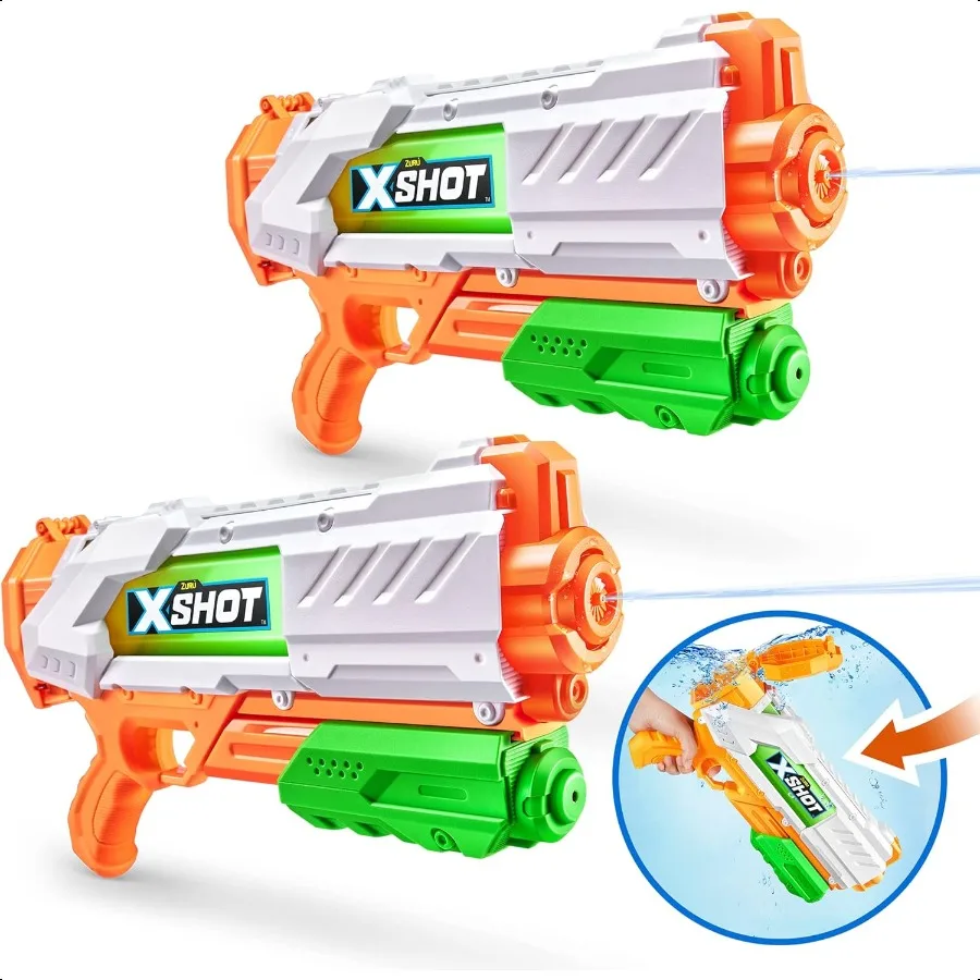 

XSHOT Средний водяной бластер, 2 упаковки FastFill Watergun, заполняющие за 1 секунду