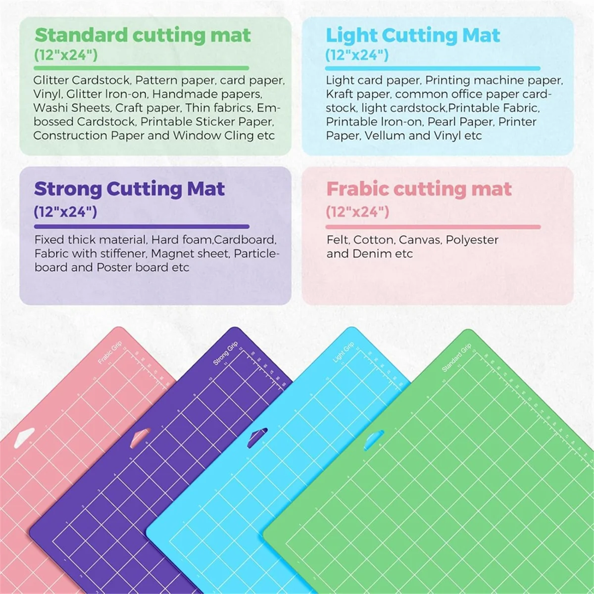 Сейчас в тренде, 6 упаковок коврика для резки, 12 х 24 дюйма, коврики для резки для рукоделия, стандартный, прочный, замена коврика для резки клея