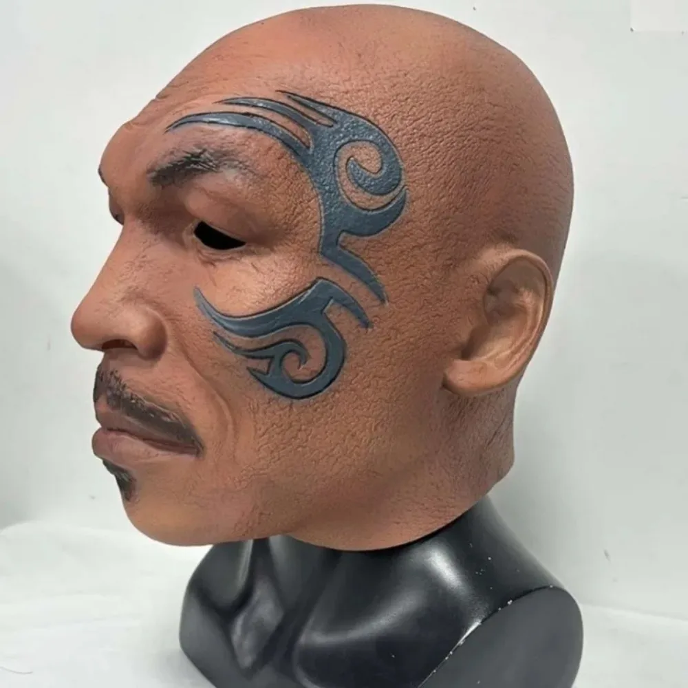 Boxing Champion Mike Tyson Role Headgear Halloween Party Funny Latex Mask Ball Dress Up Clothing Accessories Simulation Mask