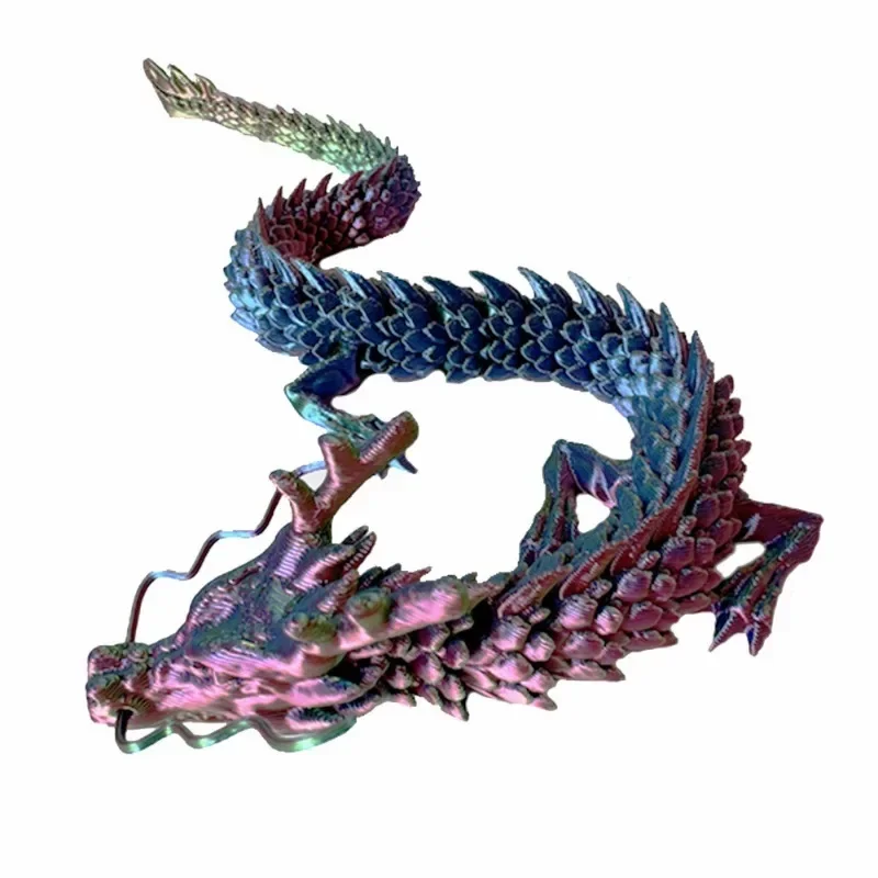 3D-gedruckte, verbundene Drachen-Ornamente, 30 cm, bewegliche Cartoon-Figuren, kreative Drachen-Pflanzen, Felslandschaft, Dekoration für Aquarien und Landschaftsgestaltung. – Detail 4