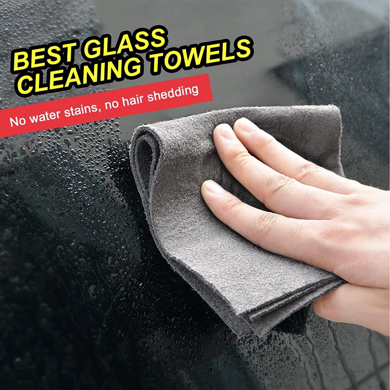 1/2/5Pcs Thickened Magic Cleaning Cloth Reusable No Trace Washing Glass Wipe Rags Auto Window Mirror Polishing Rag Kitchen Towel