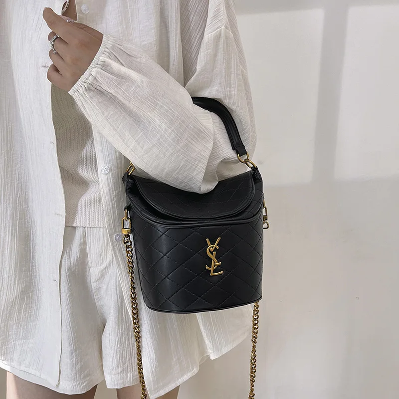 حقيبة مبطنة بحزام على شكل سلسلة - محفظة أنيقة للنساء، حقيبة كروس متعددة الاستخدامات، حقيبة كتف ومقبض علوي #2