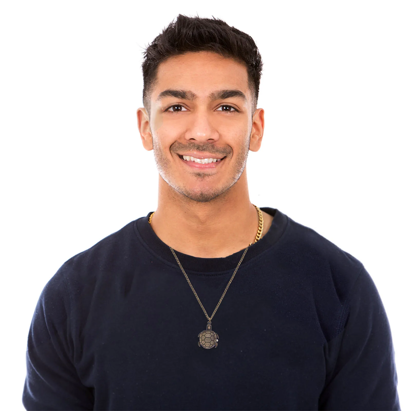 1 قطعة ساعة الجيب الكوارتز الرجعية الكلاسيكية سبيكة السلاحف تصميم سلسلة هدية نمط السلحفاة ساعة الجيب