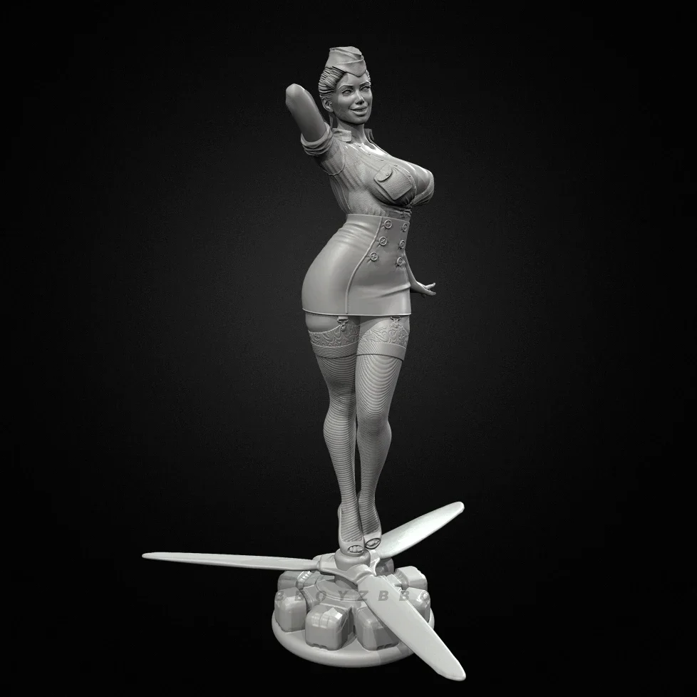 Kits de modèles en résine, hauteurs globales 38mm 50mm 75mm, figurine beauté incolore et auto-assemblée (impression 3D) TD-7315/3D