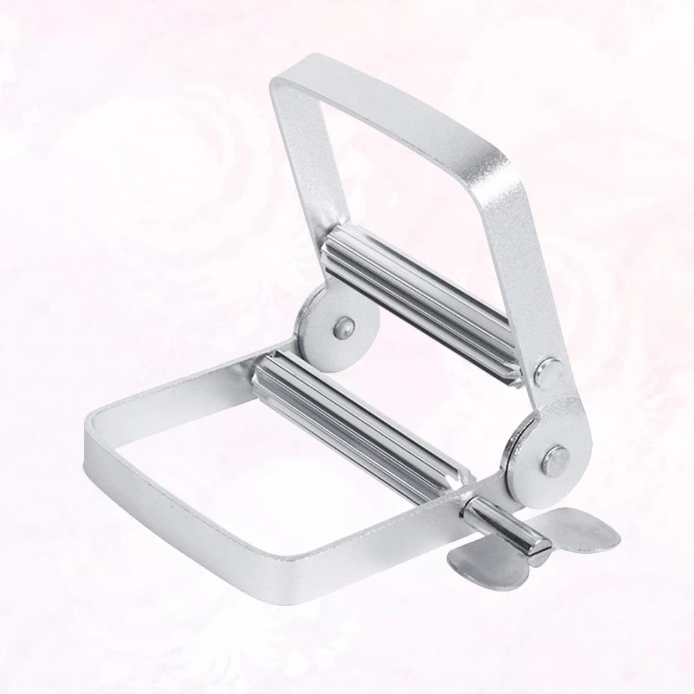

Toothpaste Squeezer Stainless Steel Manual Extruder Silver Hair Dyeing Cream Tool Squeezing Clip Gadget Dispenser Home Use