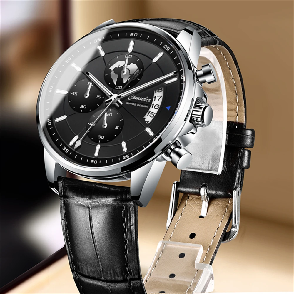 Men\'s Fashion Waterproof Quartz Clock Luxury Business Office Dress Sport Watches 2024 Watch For Men WristWatch relogio masculino