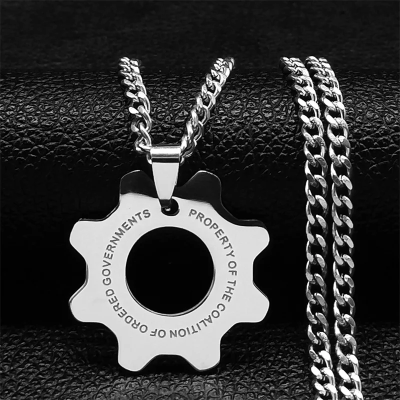 Collar de máquina de guerra de juego de moda, collares de horno de reacción de acero inoxidable para hombres/mujeres, joyería para fanáticos, gargantilla para mujer N2044