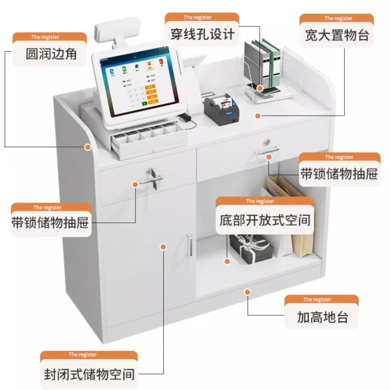 طاولة استقبال فاخرة لصالونات التجميل ومكتب الاستقبال وطاولات المدخل ومكتب أمين الصندوق وطاولة المتجر الحديثة #4