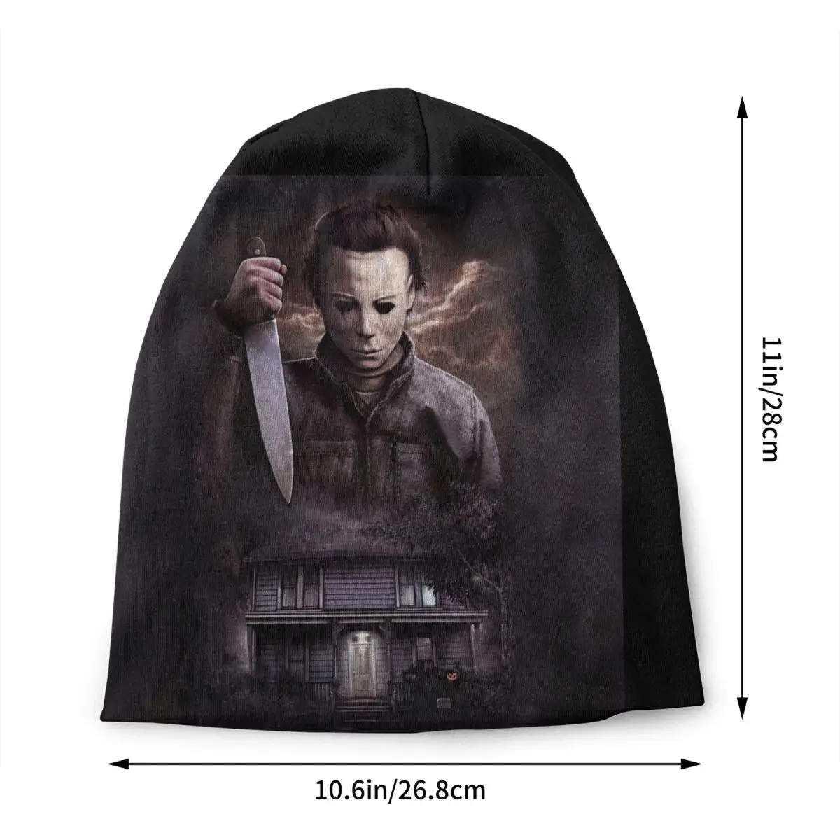 Custom Michael Myers Halloween Horror Movie Skullies Beanies Caps Cool Winter Warm Men Women Knit Hats Unisex Adult Bonnet Hats