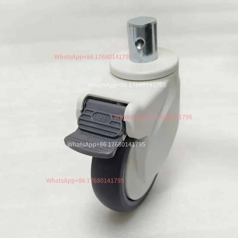 medical caster wheel 5‑Inch White Rotary Fixed Casters ABS Rubber Housing Silent For Hospital Bed Medical Equipment