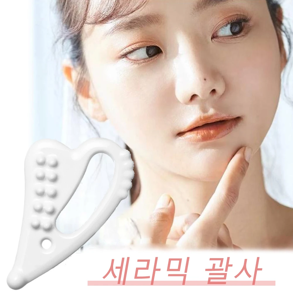 

Ceramic Gua Sha Massager Body Skin Scraping Facial Guasha for Slim Face and Body Muscle Relaxation