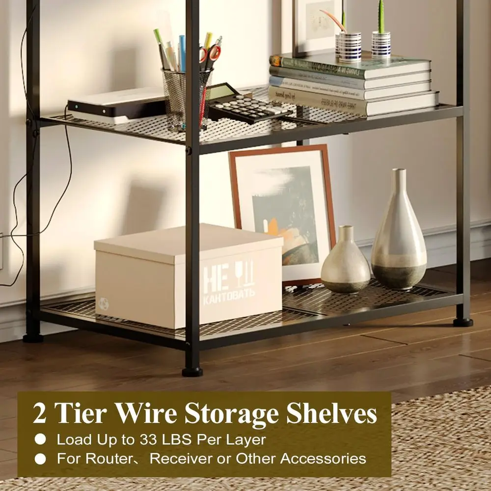 حامل تلفزيون زاوية صغير مقاس 23 بوصة إلى 50 بوصة مع أرفف تخزين لغرفة المعيشة وغرفة النوم، وحوامل تلفزيون أرضية عالمية مع #6