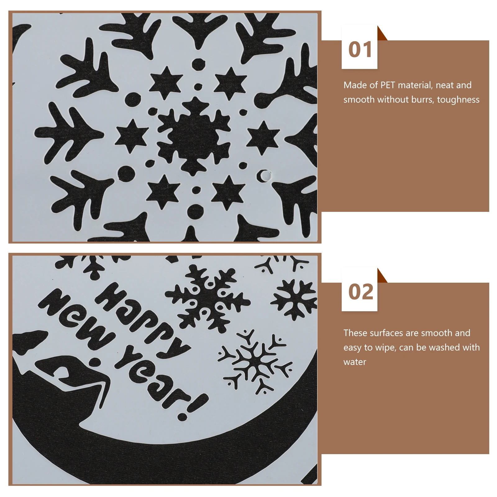 

1 set 1 set Christmas Reusable Stencils Pet Spray Painting Templates For Crafts Decor Diy Supplies Wall Artstencil