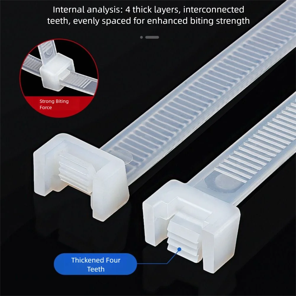 Multipurpose Nylon Cable Tie Buckle Nylon Buckle Cable Tie Retainer Heavy Duty Nylon Zip Ties Self-Locking