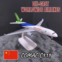 Metal Diecast Aircraft Model 7.5 Inches Scale Airbus Boeing ATR Concorde 747 380 C919 Replica Aviation Miniature Art Kid Boy Toy