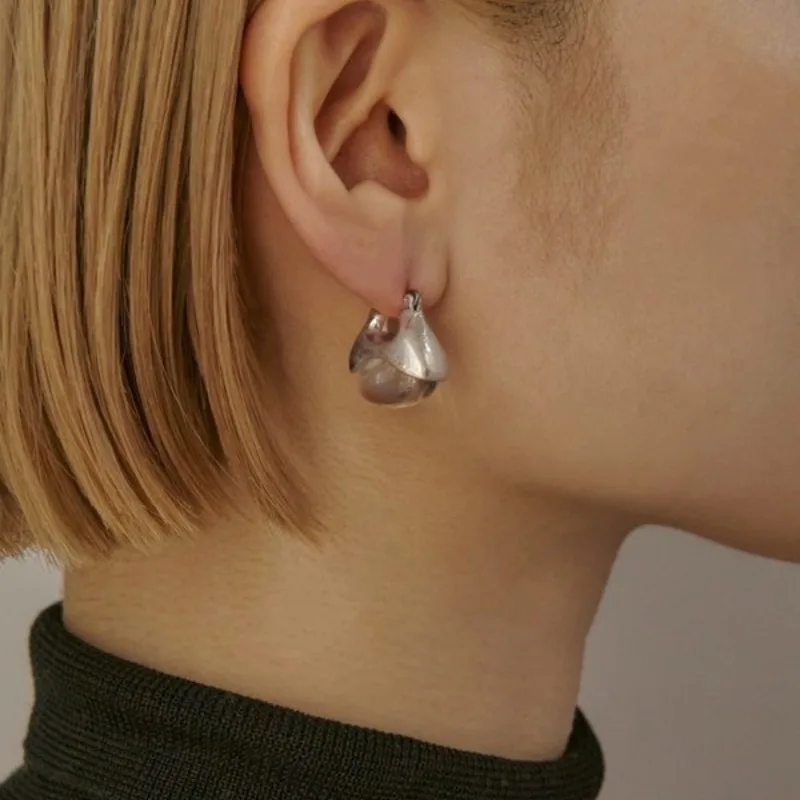 Retro Jewelry 2023 Trend New Geometric Gold Color Metal Resin Drop Earrings For Women Female Party Wedding Gift Elegant Style