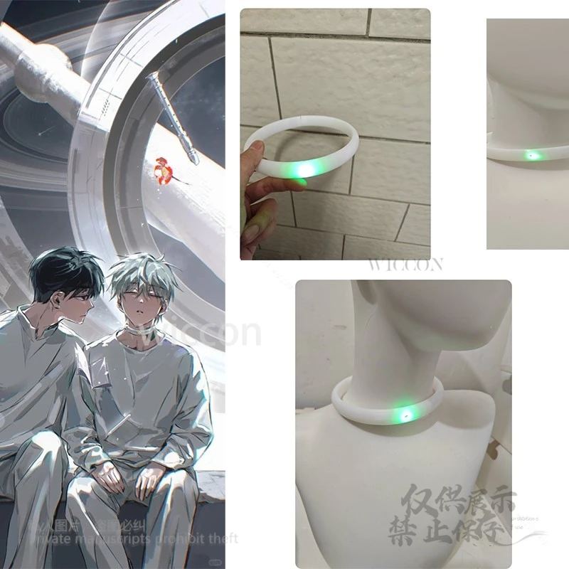 

Аниме Alien Stage Till Ivan Mizi Lukaa реквизит ожерелье Emit Green Light магнитный контроль ручной работы Acc Хэллоуин косплей костюм