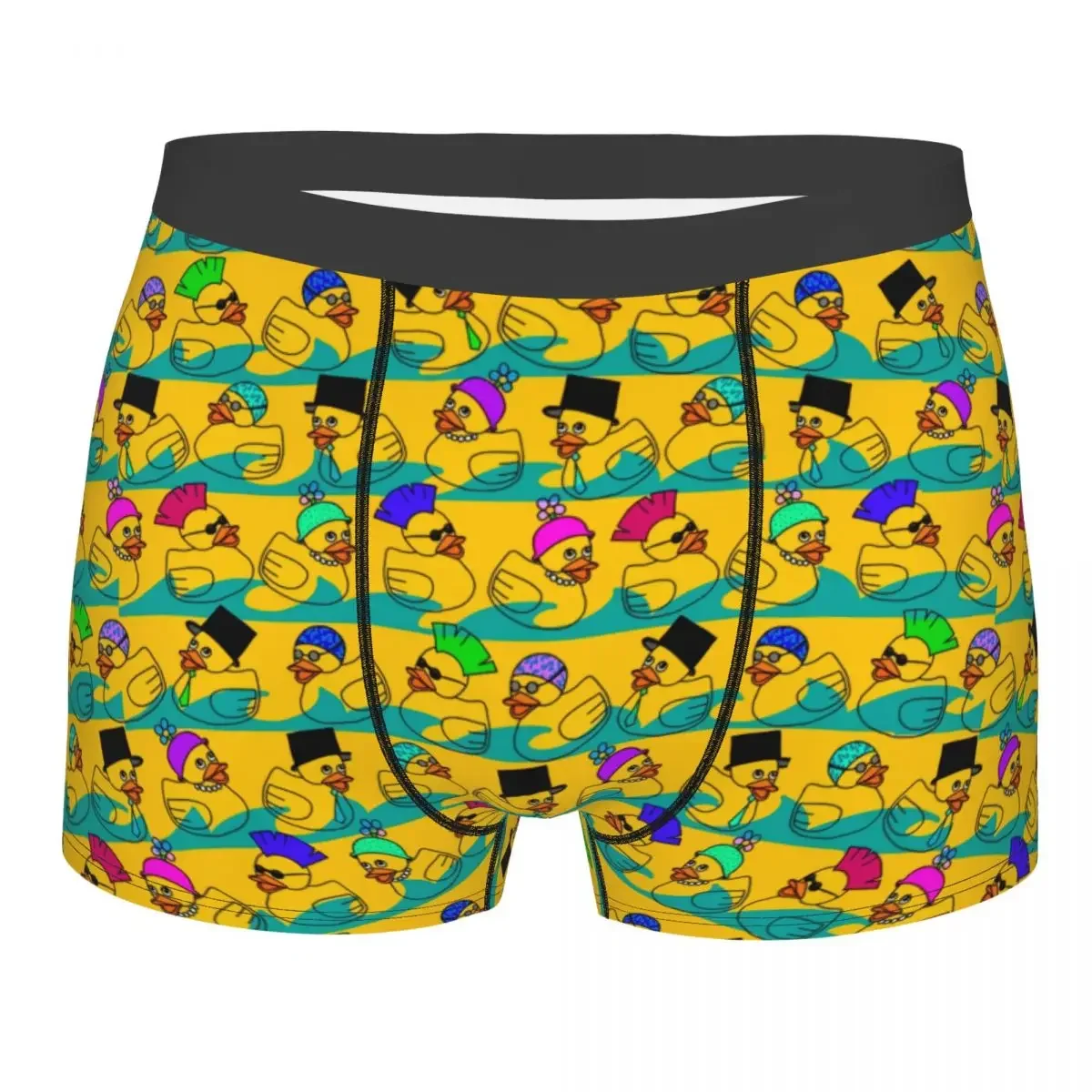 Sexy Male Cool Cartoon Rubber Ducks Underwear Animal Boxer Briefs Men Breathable Shorts Panties Underpants