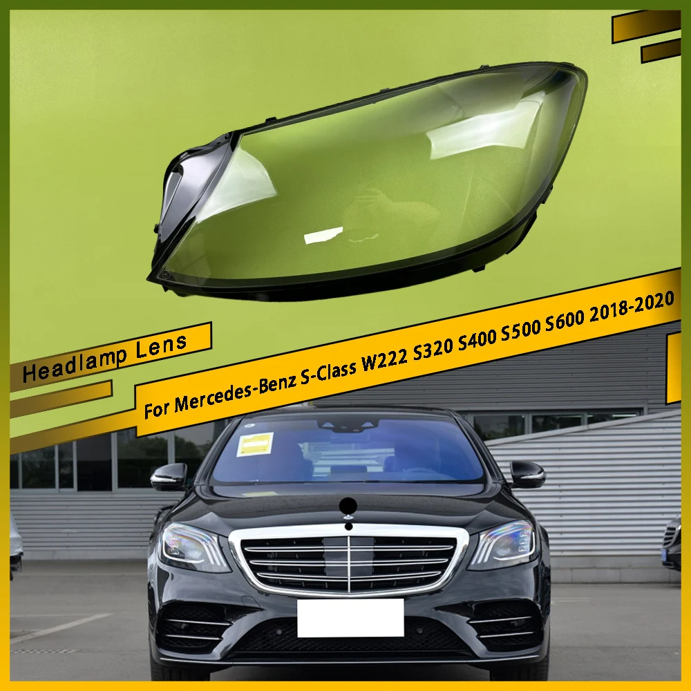 

Автомобильные фары, водонепроницаемая прозрачная крышка, бленды для линз для Mercedes-Benz S-Class W222 S320 S400 S500 S600 2018-2020